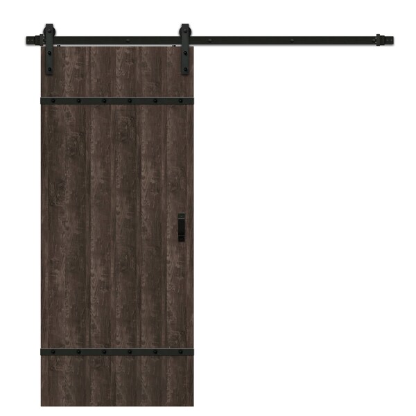 Renin 36 in. x 84 in. Easy-Build Ready to Assemble Authentic Cross-Brace Barn Door Kit BD069W01IA1IAE36084 - main